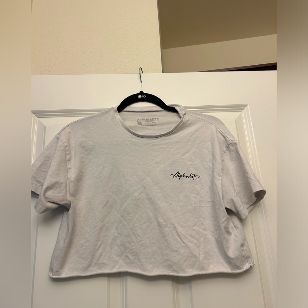 Alphalete White Crop Top